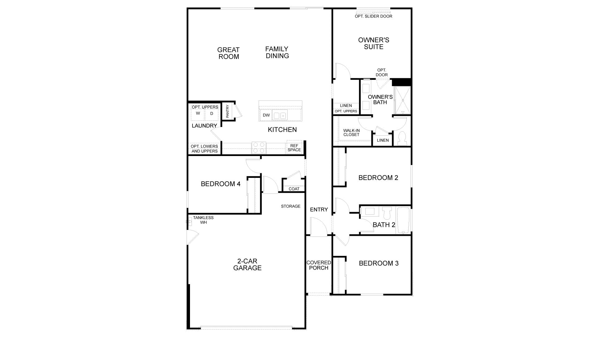 Floor Plan. 4br New Home in Antioch, CA