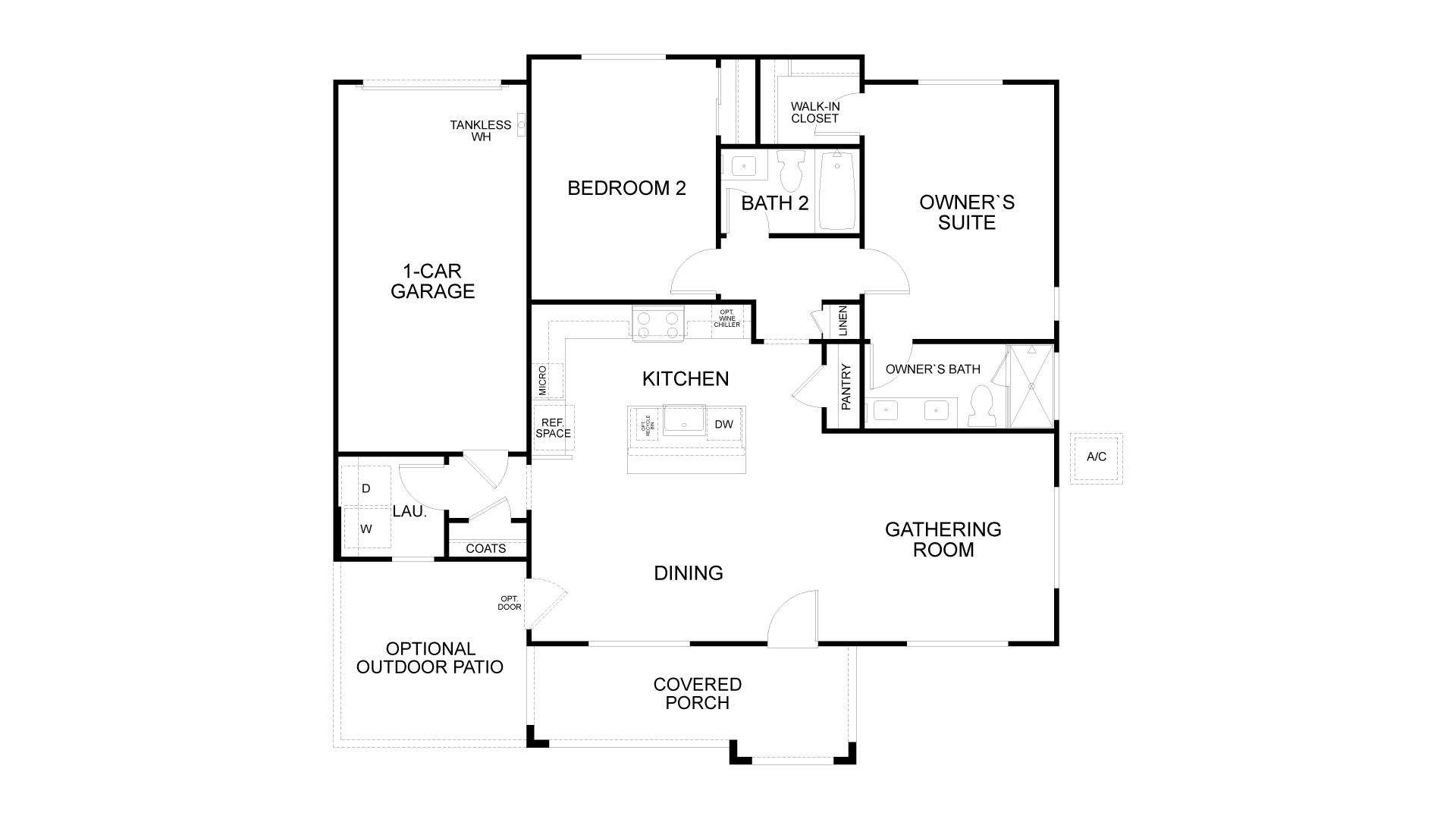 Floor Plan. 2br New Home in Rio Vista, CA