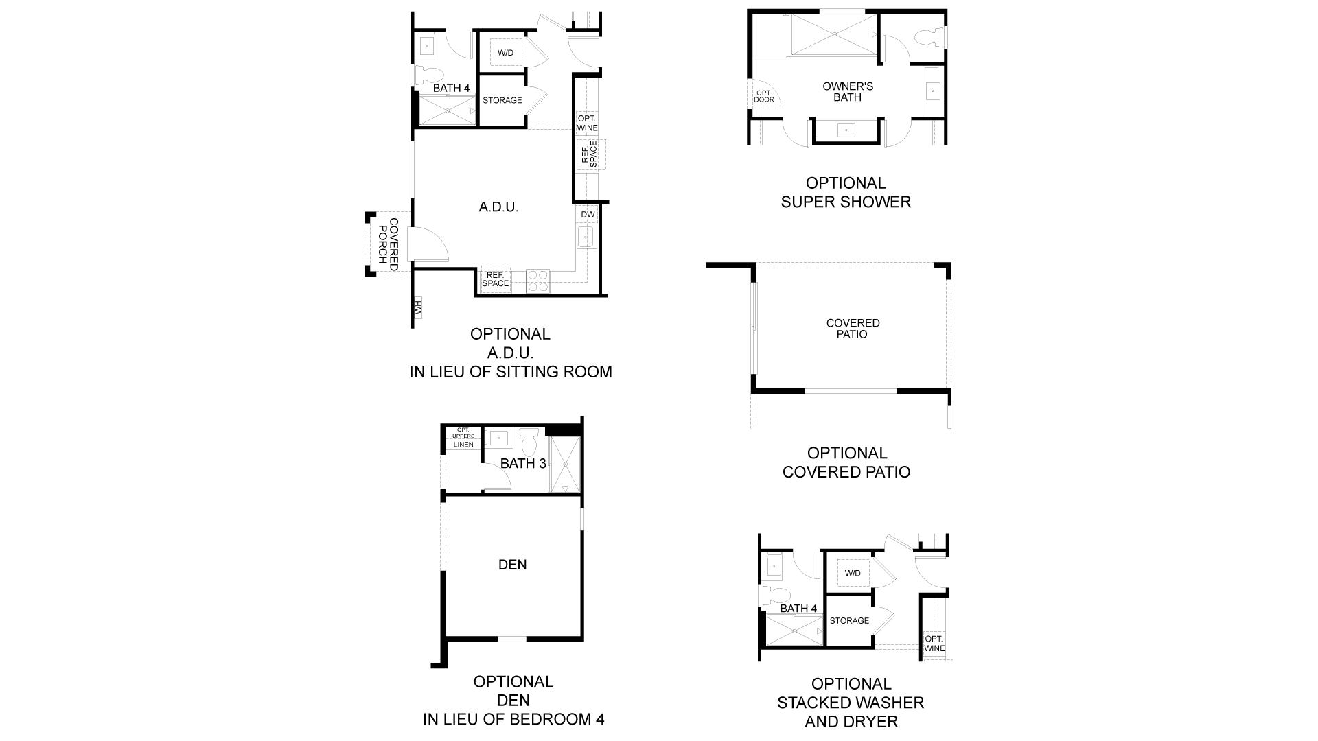 Residence 5 Room Options. 3,578sf New Home in Martinez, CA