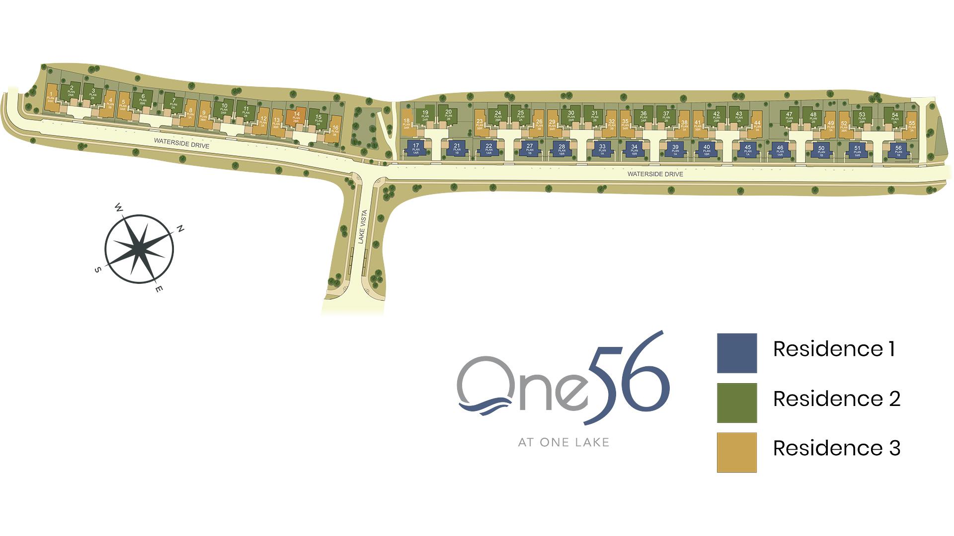 One56 at One Lake Site Map. One56 at One Lake New Homes in Fairfield, CA